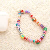 Letters Love Mobile Phone Lanyard Color Soft Clay Fruit Mobile Phone Chain main image 6