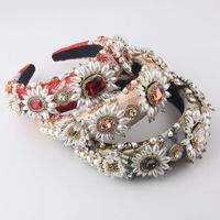 Baroque Light Luxury Sponge Diamond-studded Pearl Jewel Headband main image 1