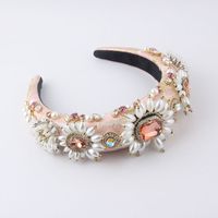 Baroque Light Luxury Sponge Diamond-studded Pearl Jewel Headband main image 4