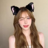 Cute Plush Cat Ears Bells Headband Hair Accessories main image 5
