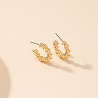 European And American Simple Twist Woven Earrings Simple C-shaped Earrings main image 1