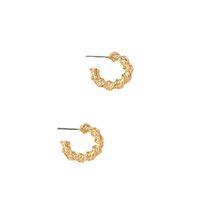 European And American Simple Twist Woven Earrings Simple C-shaped Earrings main image 6