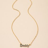 Fashion Geometric Letters Daddy Alloy Necklace main image 3