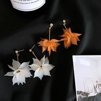 Korea's New Petal Earrings Lotus Flower Earrings Long Tassel Earrings main image 1