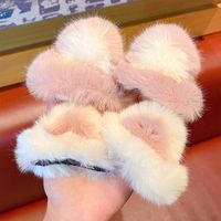 Cute Cartoon Rabbit Ears Clip Plush Headdress Furry Side Clip Hair Accessories main image 4