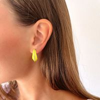 New Personality Fashion Irregular C-shaped Multicolor Earrings main image 1