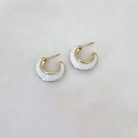 New Personality Fashion Irregular C-shaped Multicolor Earrings main image 5