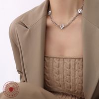 Simple Silver Fashion Punk Personality Titanium Steel Necklace main image 1