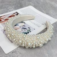 Korean Hair Accessories Bridal Headband Pearl Heightening Thickening Hairband main image 5