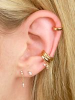 European And American Fashion Pendant Diamond-studded Geometric Copper Ear Clip main image 5