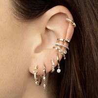 Korean Tassel 18k Real Gold Copper Ear Clip Wholesale main image 3