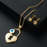 Fashion Personality Creative New Product Copper Hollow Devil's Eye Necklace main image 4