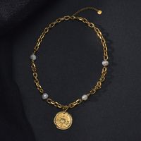 Marke Kompass Perlenkette Persönlichkeit Licht Luxus Halskette sku image 1