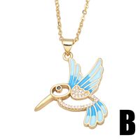 Creative Personality Peace Dove Pendant Clavicle Chain Copper Necklace sku image 2