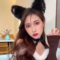 Cute Plush Cat Ears Bells Headband Hair Accessories sku image 10