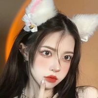 Cute Plush Cat Ears Bells Headband Hair Accessories sku image 4