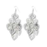 1 Pair Fashion Leaf Metal Plating Women's Drop Earrings sku image 7