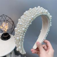 Korean Hair Accessories Bridal Headband Pearl Heightening Thickening Hairband sku image 1