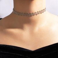 Personalized Silver Wave Clavicle Chain Handmade Beaded Necklace main image 1