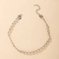 Personalized Silver Wave Clavicle Chain Handmade Beaded Necklace main image 5