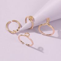 Simple Geometric Twisted Fashion Set Ring main image 3