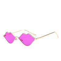Hot-selling Retro Lip-shaped Metal Sunglasses Trend Street Fashion Sunglasses main image 4