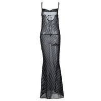 Sexy Hosenträgerkleid Im Neuen Stil Mesh Durchsichtige Rückenschnürung Langes Kleid Großhandel main image 6