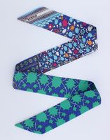 New Ethnic Style Printing Long Silk Scarf Women Tied Bag Handle Ribbon Fashion Headband main image 3