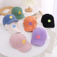 Children's Hats For Autumn And Winter New Children's Embroidery Smiley Baseball Caps main image 1