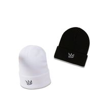 Autumn And Winter Warm Hat Simple Woolen Hat Cold Hat Korean Fashion Wild Crown Embroidery Knit Hat main image 5