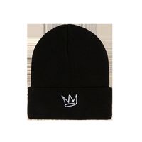 Autumn And Winter Warm Hat Simple Woolen Hat Cold Hat Korean Fashion Wild Crown Embroidery Knit Hat main image 6