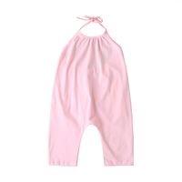 Summer Solid Color Suspender Trousers Romper Children's Sling Jumpsuit sku image 2