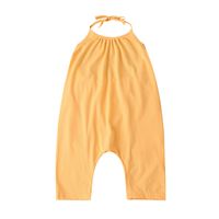 Summer Solid Color Suspender Trousers Romper Children's Sling Jumpsuit sku image 7