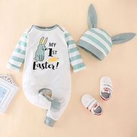 Baby Romper Hat Cute Child Long Sleeve One-piece Newborn Clothes sku image 6