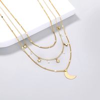 Simple Multi-layered Star And Moon Necklace Clavicle Chain Wholesale main image 5