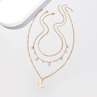 Simple Multi-layered Star And Moon Necklace Clavicle Chain Wholesale main image 6
