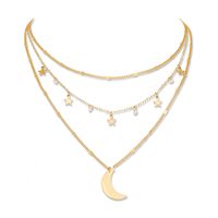 Simple Multi-layered Star And Moon Necklace Clavicle Chain Wholesale main image 7