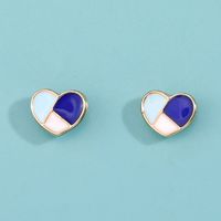 Hit Color Exquisite Heart-shaped Cute Fashion Women's Earrings sku image 1