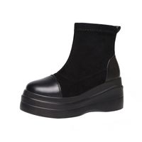 Neu Stiefeletten Mit Dicken Sohlen High Heel Stiefel Niedrige Stiefel Damen Stiefel sku image 4