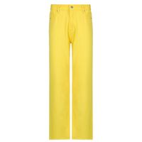 Streetwear Full Length Zipper Washed Jeans Straight Pants sku image 4