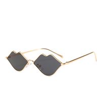 Hot-selling Retro Lip-shaped Metal Sunglasses Trend Street Fashion Sunglasses sku image 2