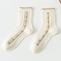 Lace Women's Tube Socks Four Seasons Wild Cute Korean Students Socks sku image 4