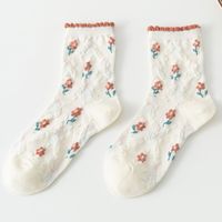 Lace Women's Tube Socks Four Seasons Wild Cute Korean Students Socks sku image 5