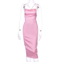 Vestido De Satén De Dama De Falda De Liga De Mujer De Moda De Honda Francesa sku image 12