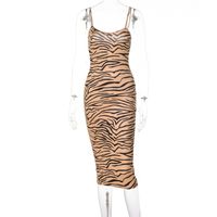 2021 New Winter Fashion Printing Slim Split Sling Dress Wholesale sku image 1
