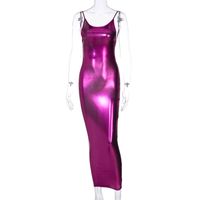 2021 Autumn New Sexy Halter Suspender Color Dress Fashion Wholesale sku image 4