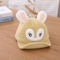 New Autumn And Winter Baby Cap Cartoon Bunny Soft Brim Hat Children Thick Baseball Cap sku image 4