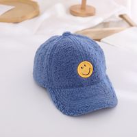 Children's Hats For Autumn And Winter New Children's Embroidery Smiley Baseball Caps sku image 2