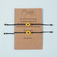 Ensemble De Bracelets De Fleurs De Soleil Créatif Pour Couple D&#39;amitié main image 3