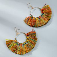 Exaggerated Color Tassel Ethnic Style Earrings Wholesale main image 3